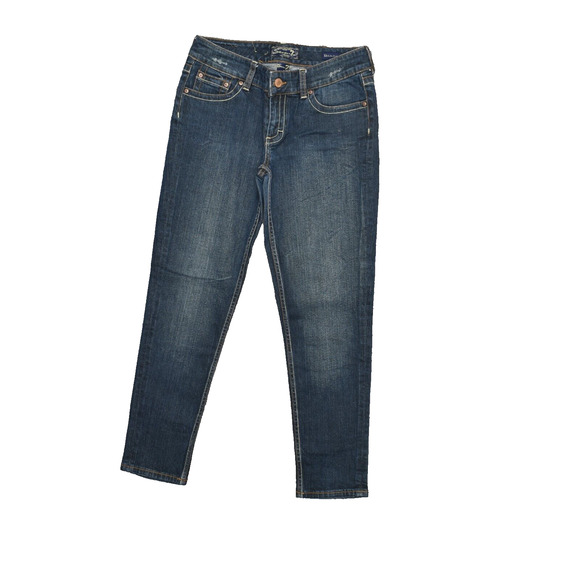 Seven 7 Women's Size 31 Skinny Jeans Blue Cotton Blend Zip Solid - Picture 1 of 8